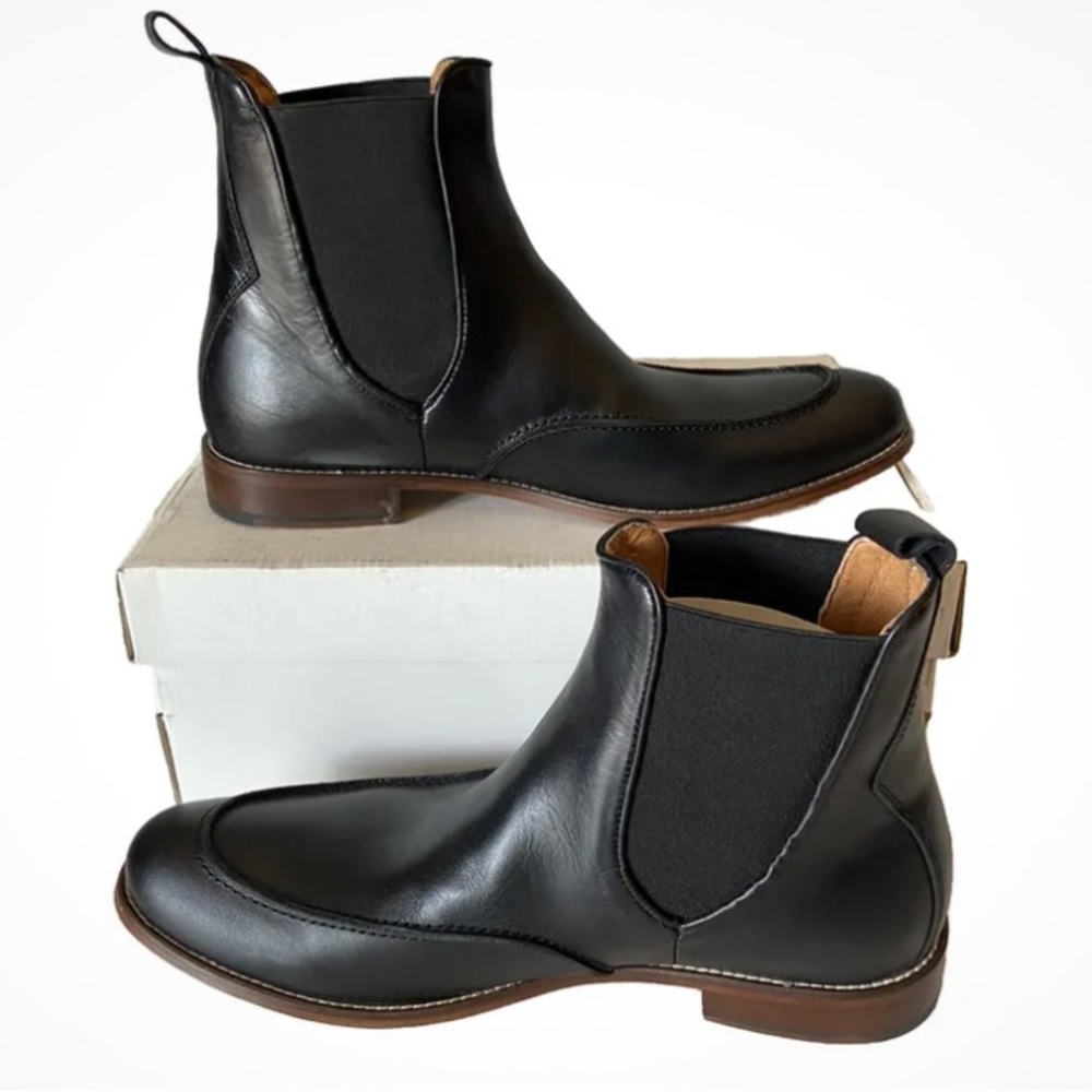 Penny Luck Boots Rockefeller Stealth Black Mens Chelsea Ankle Sz8M